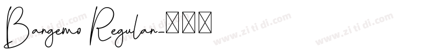 Bargemo Regular字体转换